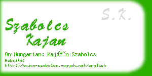 szabolcs kajan business card